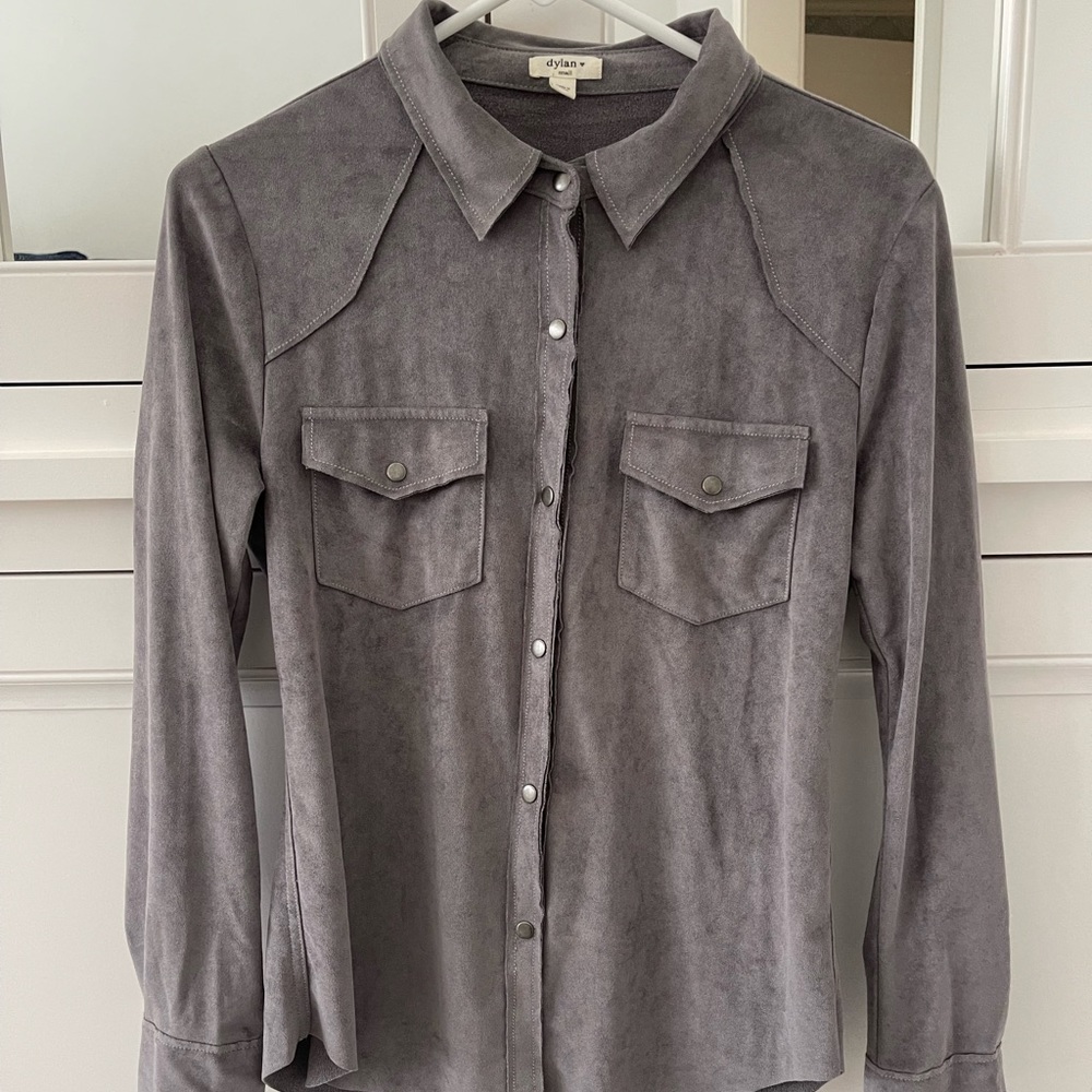Dylan Bandit Faux Sued Shirt.